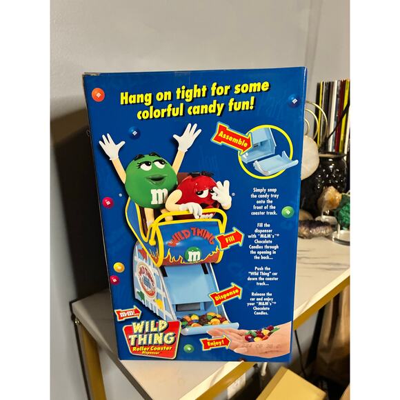 Vintage 2002 M&M’s Wild Thing Roller Coaster Candy Dispenser 2nd Edition Sealed - Picture 11 of 14